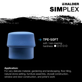                                             Maillets SIM­PLEX TPE souple / nylon; avec boîtier en fonte malléable renforcée et manche en fibre de verre
 IM0015101 Foto ArtGrp Zusatz en
