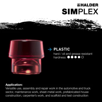                                             Maillets SIM­PLEX Plastique; avec boîtier en fonte malléable renforcée et manche en fibre de verre
 IM0015354 Foto ArtGrp Zusatz en
