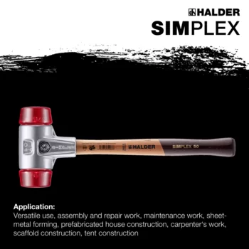                                             SIMPLEX soft-face mallets Plastic; with aluminium housing and high-quality wooden handle
 IM0015112 Foto ArtGrp Zusatz en
