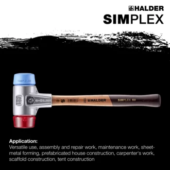                                             SIMPLEX soft-face mallets TPE-soft / plastic; with aluminium housing and high-quality wooden handle
 IM0015118 Foto ArtGrp Zusatz en

