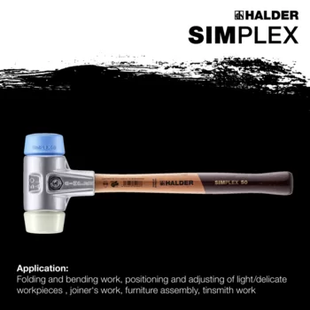                                             SIMPLEX soft-face mallets TPE-soft / nylon; with aluminium housing and high-quality wooden handle
 IM0015120 Foto ArtGrp Zusatz en
