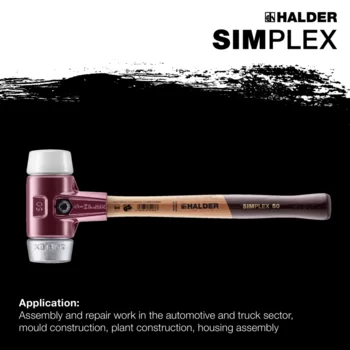                                             SIMPLEX soft-face mallets Superplastic / soft metal; with cast iron housing and high-quality wooden handle
 IM0015154 Foto ArtGrp Zusatz en
