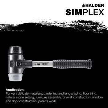                                             SIMPLEX soft-face mallets rubber composition / TPE-mid; with reinforced cast iron housing and fibre-glass handle
 IM0015175 Foto ArtGrp Zusatz en
