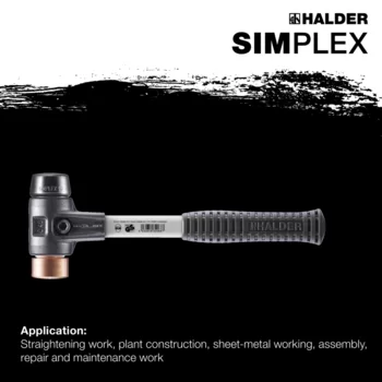                                             SIMPLEX soft-face mallets Rubber composition / copper; with reinforced cast iron housing and fibre-glass handle
 IM0015176 Foto ArtGrp Zusatz en
