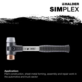                                             SIMPLEX soft-face mallets TPE-mid / copper; with reinforced cast iron housing and fibre-glass handle
 IM0015180 Foto ArtGrp Zusatz en
