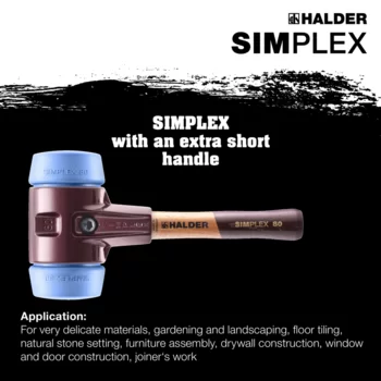                                             SIMPLEX soft-face mallets TPE-soft; with cast iron housing and high-quality extra short wooden handle
 IM0015249 Foto ArtGrp Zusatz en
