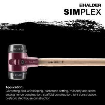                                             SIMPLEX sledge hammers Rubber composition; with cast iron housing and Hickory handle
 IM0015271 Foto ArtGrp Zusatz en
