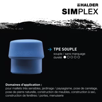                                             SIM­PLEX Plus Box Star­ter Kit SIMPLEX soft-face mallet D60, rubber composition with "stand-up" / superplastic as well as one TPE-soft and one TPE-mid insert plus bottle opener
 IM0016804 Foto ArtGrp Zusatz fr
