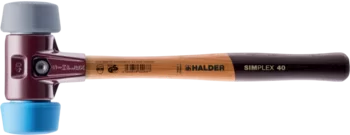                                             SIMPLEX soft-face mallet, 50:40 TPE-soft / TPE-mid; with cast iron housing and high-quality wooden handle
 IM0015638 Foto
