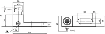                                             Butées-appuis de contrôle présence pièce oscillantes, pneumatiques
 IM0002553 Zeichnung

