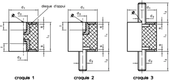                                 Tampons caoutchouc-acier
 IM0000840 Zeichnung fr
