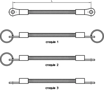                                             Câbles de retenue selon la norme DAN80
 IM0013251 Zeichnung fr
