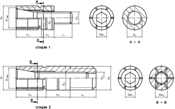                                             Mandrins de serrage et centrage cylindriques
 IM0016575 Zeichnung fr
